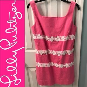 LILLY PULITZER Pink Shift Dress Size 8